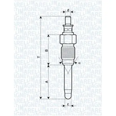 Bujía de precalentamiento MAGNETI MARELLI 062900059304 Garantía Incluida
